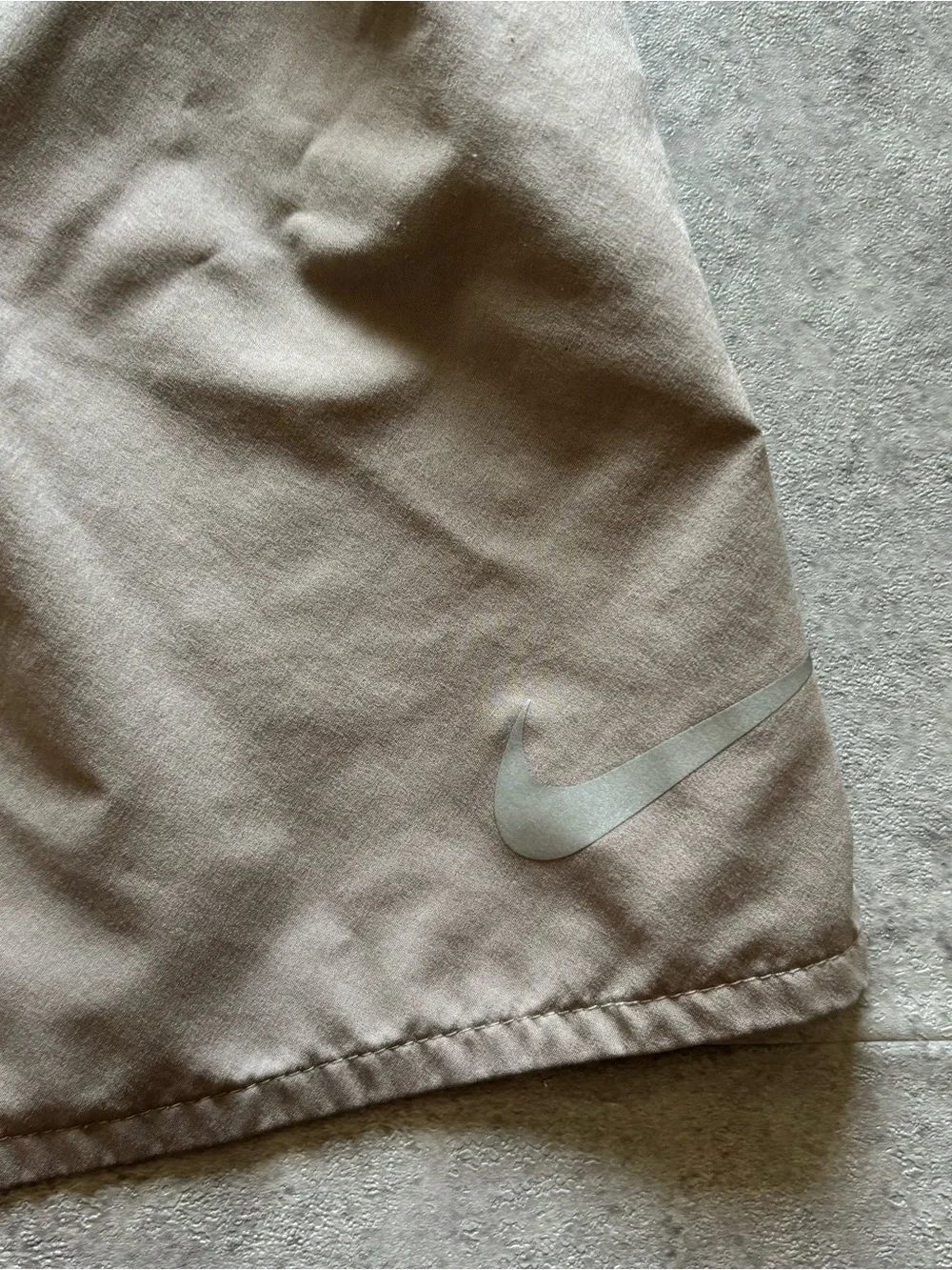 Tan nike running shorts